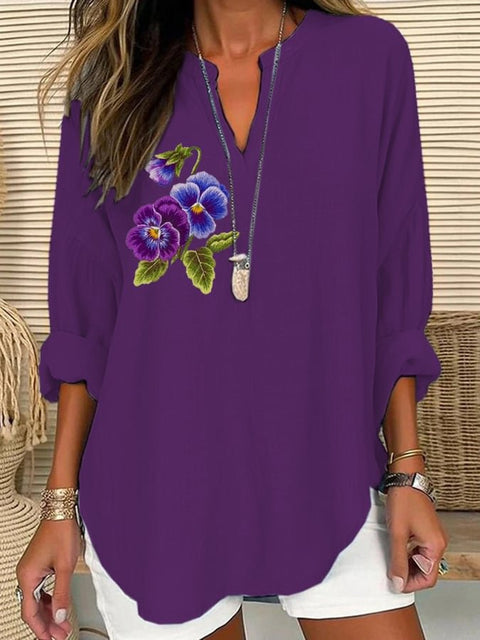 Pull ample à col rond et imprimé pour femme, grande taille, décontracté, T m301359 