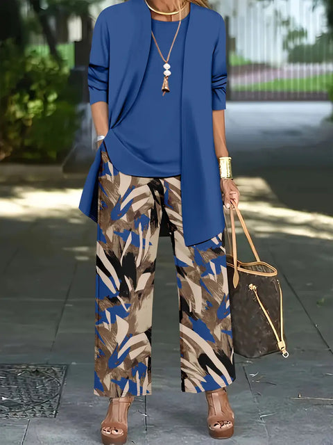 3D printed 3-piece set top vest trousers m302613