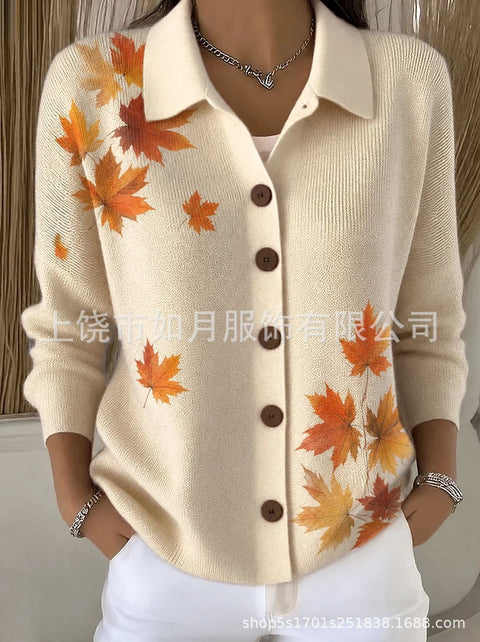 3D digital printing fashion casual temperament women's early autumn top FF303271
