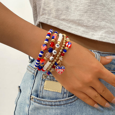 Bracelet USA American flag election holiday party commemorative patriotism bracelet m302600