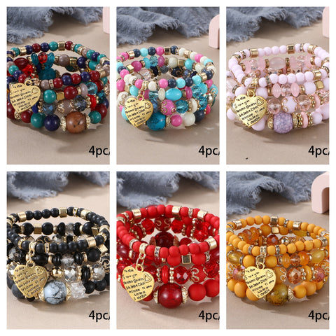 Neues böhmisches Armband, kreatives Quasten-Mehrschicht-Perlenarmband m3331286