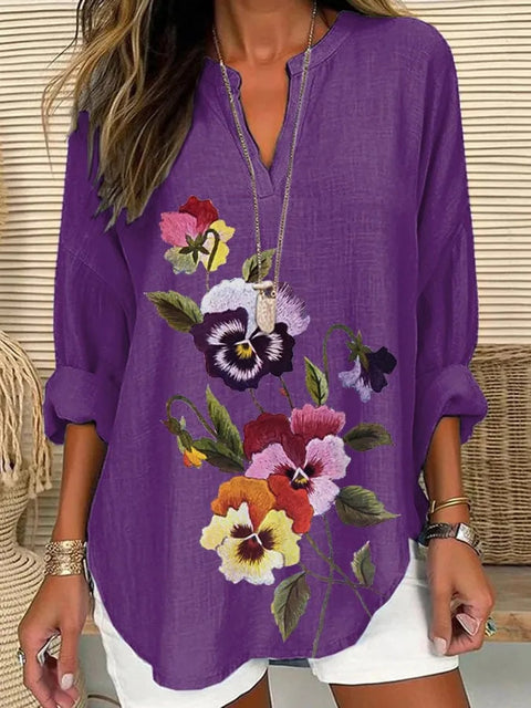 Pull ample à col rond et imprimé pour femme, grande taille, décontracté, T m301359 