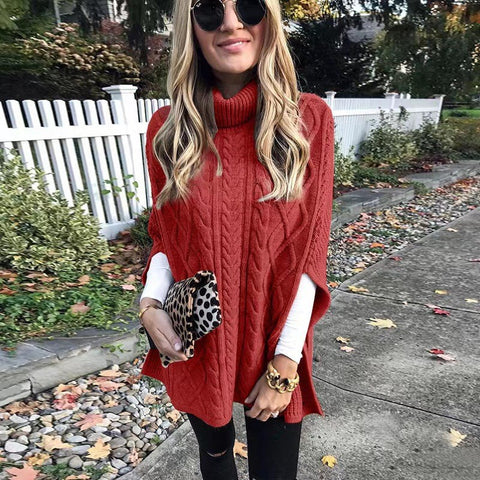Rollkragenpullover, einfarbig, Street-Hipster-Pullover, lockerer, modischer Pullover für Damen, m300498 