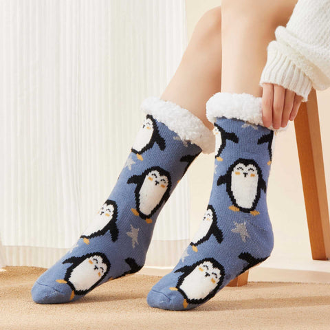 Christmas stockings children floor socks adult winter fleece snow socks FF3332043