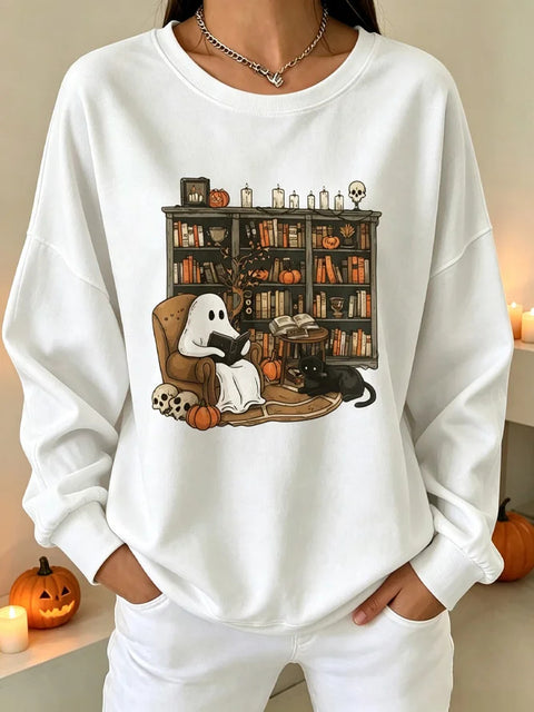 Casual Crew Neck Duck Pattern Sweater FF303438 02