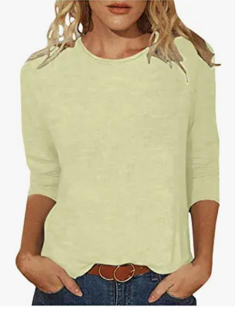 Einfarbiges T-Shirt mit Rundhalsausschnitt und Aufdruck m300770 