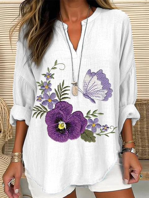 Pull ample à col rond et imprimé pour femme, grande taille, décontracté, T m301359 