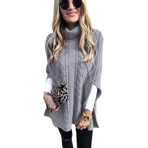 Rollkragenpullover, einfarbig, Street-Hipster-Pullover, lockerer, modischer Pullover für Damen, m300498 