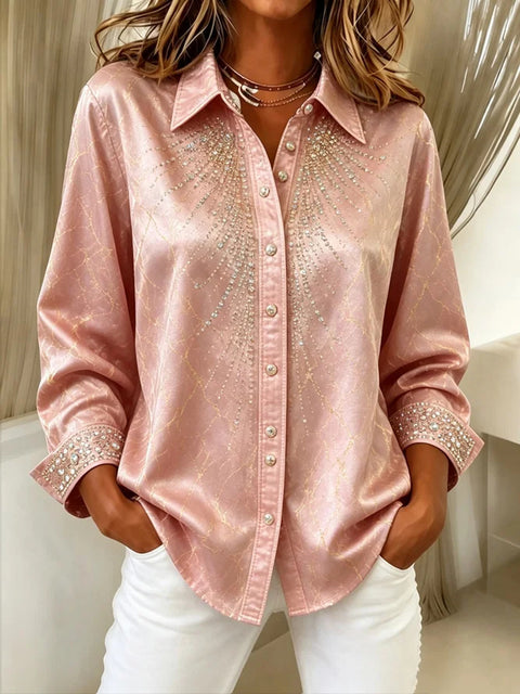Digital printing long-sleeved casual new loose women's shirt FF303374 01