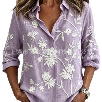 3D printed casual top women's loose top m303043