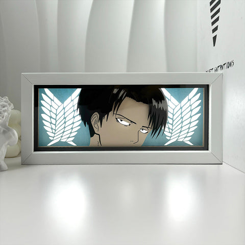 Attack on Titan Levi Ackerman Paper Carving Lamp Photo Frame