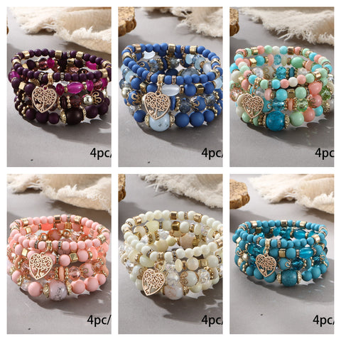Neues böhmisches Armband, kreatives Quasten-Mehrschicht-Perlenarmband m3331286