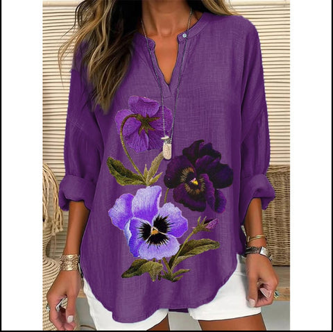 Pull ample à col rond et imprimé pour femme, grande taille, décontracté, T m301359 