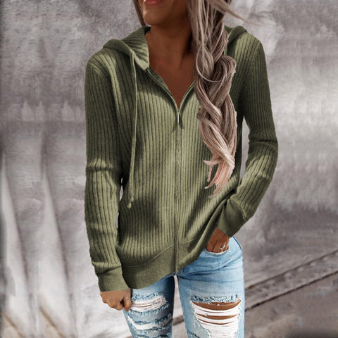 Thickened casual sweater loose knitted sweater zipper cardigan m303220