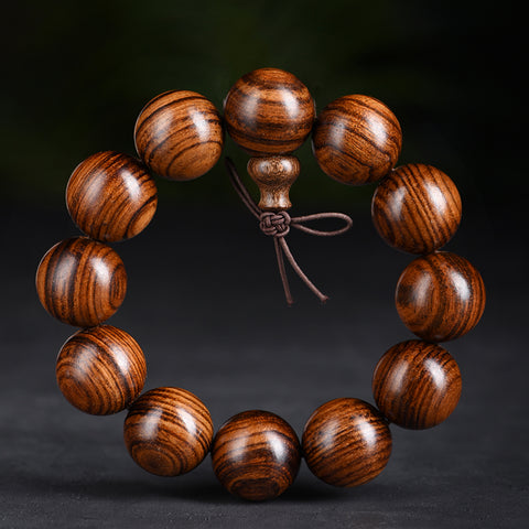 Schwarzes Rosenholzarmband, Holzarmband mit Buddha-Perlen, Herren-Kulturspiel, Buddha-Perlen, Damen-Paarschmuck, Perlen-Rosenkranz, Perlenspiel m3331321