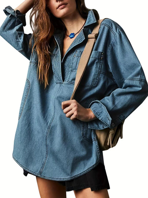 Denim jacket long sleeve jacket FF303255