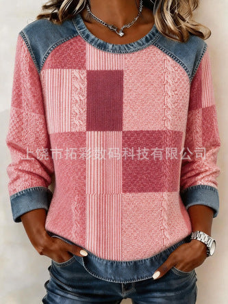 Casual Crew Neck Duck Pattern Sweater FF303438 03