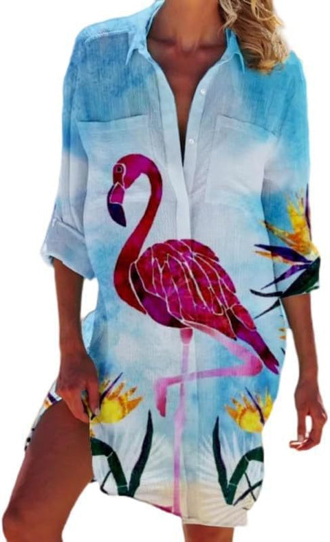 Veste de bikini, maillot de bain, cardigan, chemise de plage imprimée pour femme, m301274 