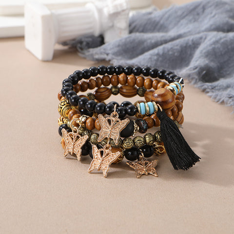 Neues böhmisches Armband, kreatives Quasten-Mehrschicht-Perlenarmband m3331286