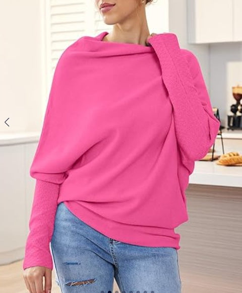 Crew neck long sleeve comfortable temperament knitted pleated jumper m302318
