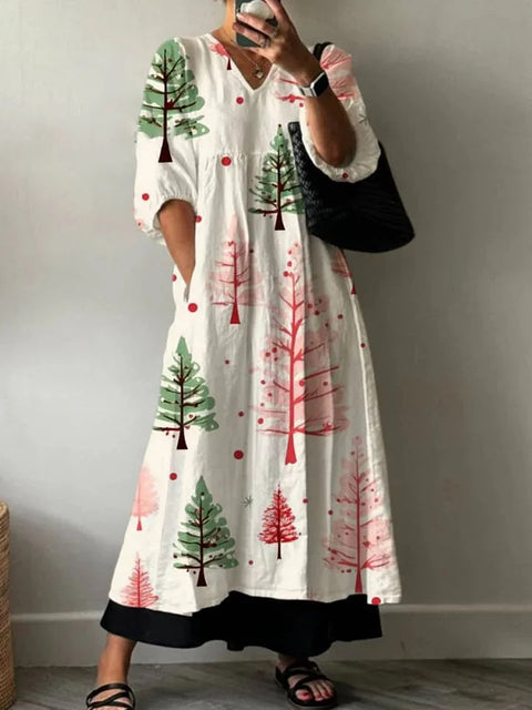 Combinaison décontractée à col en V et imprimé tie-dye pour femme, longueur moyenne et longue, m301302 