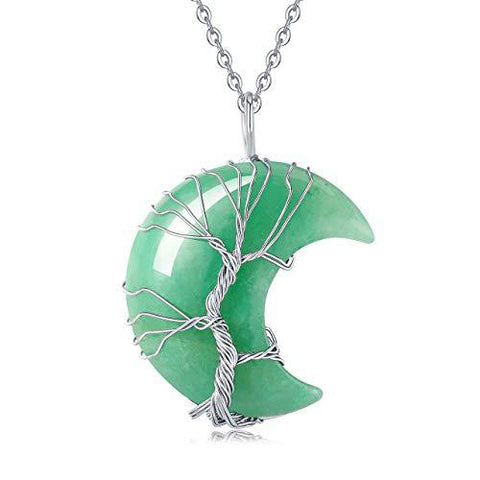 Pendentif arbre de vie en améthyste naturelle, bijou arbre de fortune en cristal m3331252