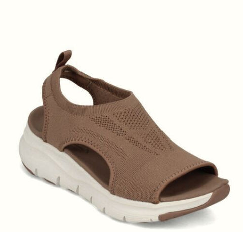 Chaussures d'été en maille à semelles épaisses, à enfiler, style bouche de poisson, décontractées, pour femmes, M3331069 