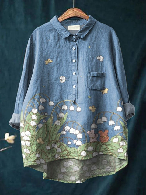 Lässiges Damen-T-Shirt mit Rundhalsausschnitt und lockerem Druck in großen Größen m301283 