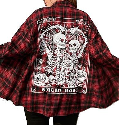 Digital Print Long Sleeve Shirt Urban Lady Print Top M302358