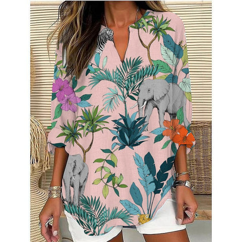 Pull ample à col rond et imprimé pour femme, grande taille, décontracté, T m301359 