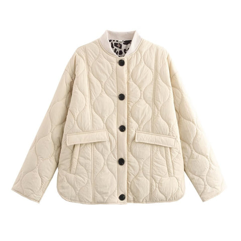 Autumn and winter new street fashion casual quilting cotton-padded jacket m302087