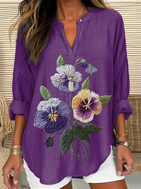 Pull ample à col rond et imprimé pour femme, grande taille, décontracté, T m301359 