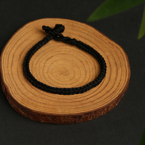Rotes Seilarmband mit Drachenknoten und Geburtsjahr, mit handgewebten, mehrfarbigen goldenen Laufperlen, m3331243