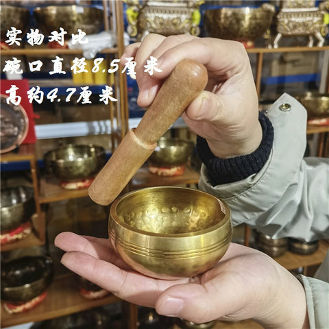 Bol chantant en cuivre fait main au Népal, bol sonore Bouddha, bol de yoga, bol de méditation, bol de Sutra tournant, thérapie sonore SPA m3331267 