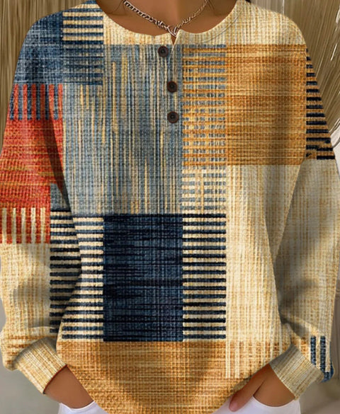 Casual stand-up collar POLO long-sleeved top m302619