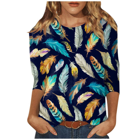 Einfarbiges T-Shirt mit Rundhalsausschnitt und Aufdruck m300770 
