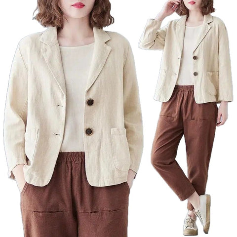 Loose literary and versatile long-sleeved casual temperament sunscreen clothes for women m302814