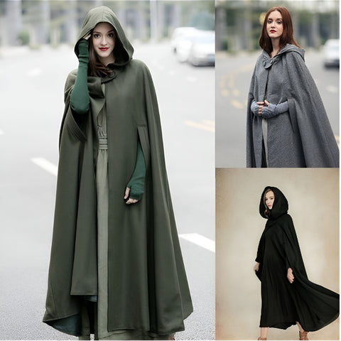 Fünffarbiger Kapuzenschal, verlängerter Halloween-Umhang, Cosplay-Mantel m300533 