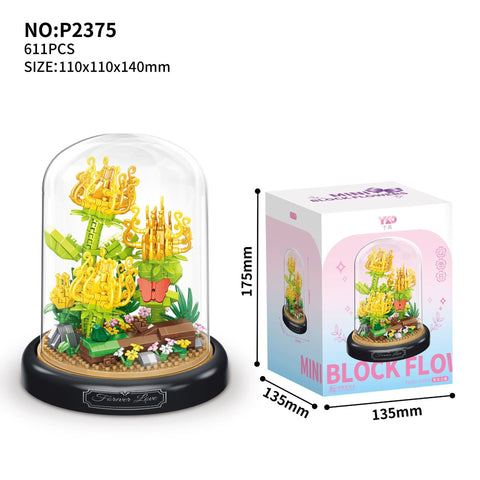 Neues Montage-Baustein-Blumenstrauß-Mikrokorn-Rosen-Sonnenblumen-Ornament M3330979 