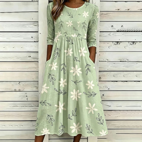 Fashion digital printing wide dress floral m303053