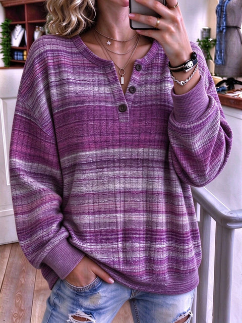 Autumn and winter women's new multi-color 3D printed women's button fashion sweater FF303493