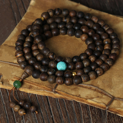 Nha Trang Adlerholzarmband 8mm108 Buddha-Perlen Herren- und Damenarmbänder DIY Türkis-Jaspis-Accessoires einfache Atmosphäre m3331318