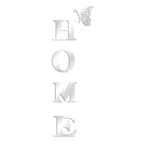 Autocollants muraux miroir stéréo 3D en acrylique avec slogan familial HOME m3330892