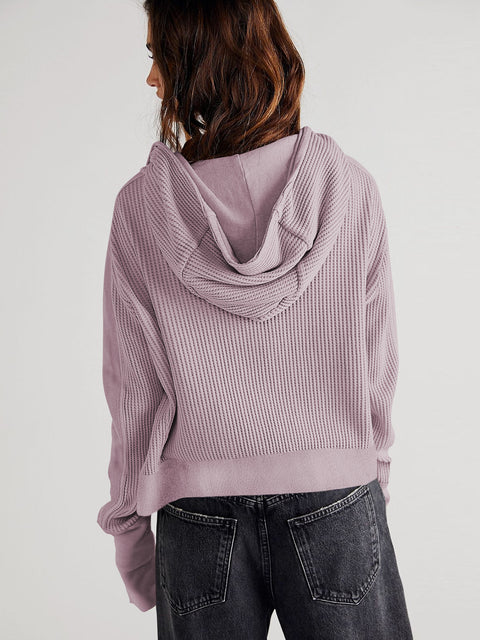 Splicing sweater hooded sweater lazy style zipper hoodie m300474
