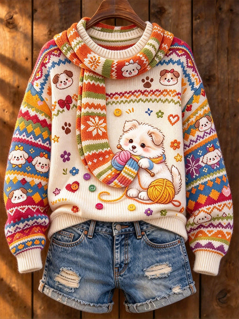 Huacai woolen sweater women sweater cartoon digital printing FF303420