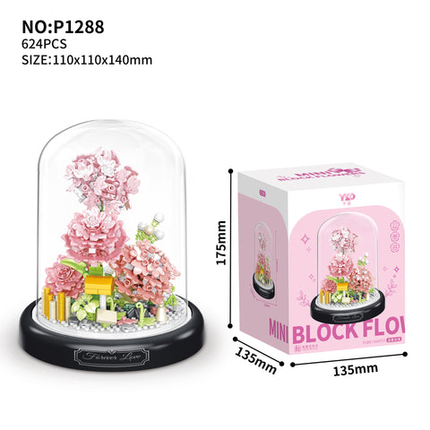 Neues Montage-Baustein-Blumenstrauß-Mikrokorn-Rosen-Sonnenblumen-Ornament M3330979 