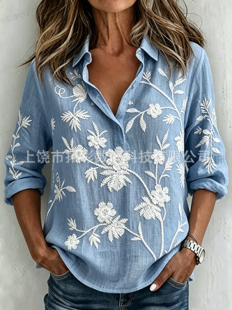3D printed casual top women's loose top m303043