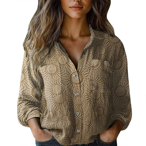 V-neck printed shirt m302770