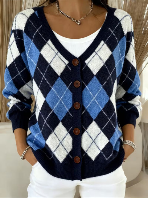Autumn and winter European size 3D digital printing women's shoulder cardigan sweater FF303406 01