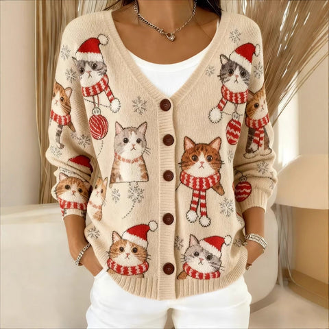 Autumn and winter European size 3D digital printing women's shoulder cardigan sweater FF303406 01